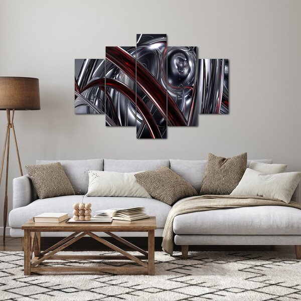 Slika sive apstrakcije (150x105 cm)