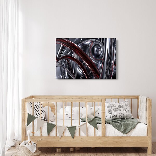 Slika sive apstrakcije (90x60 cm)