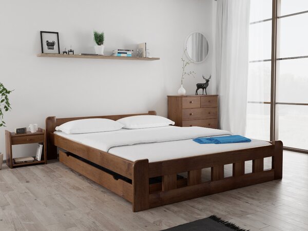 Krevet Naomi povišen 140 x 200 cm, hrast Podnica: Sa lameliranom podnicom, Madrac: Bez madraca