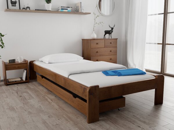 Krevet ADA 90 x 200 cm, hrast Podnica: Sa podnicom od letvi, Madrac: Madrac Deluxe 10 cm