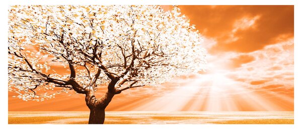 Narančasta slika stabla (120x50 cm)