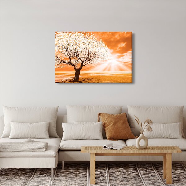 Narančasta slika stabla (90x60 cm)