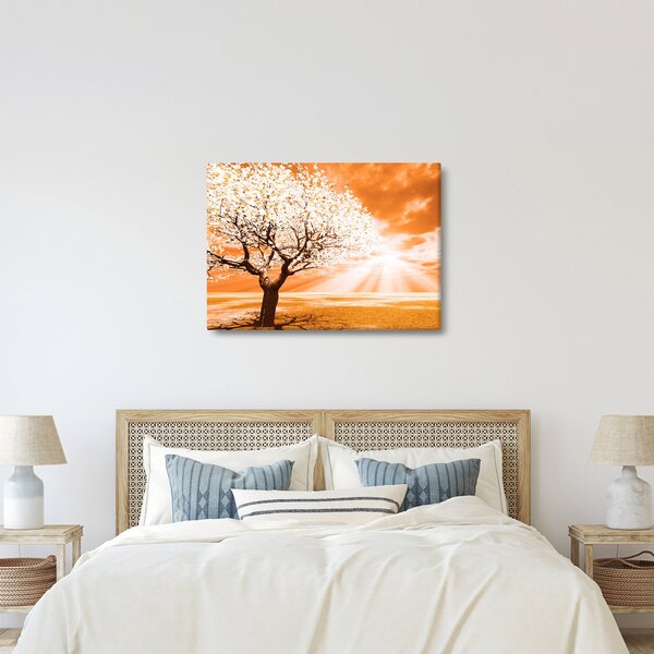 Narančasta slika stabla (70x50 cm)