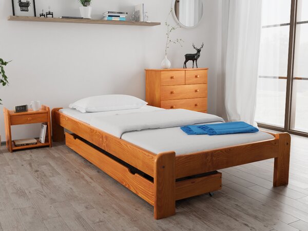 Krevet ADA 90 x 200 cm, joha Podnica: Sa podnicom od letvi, Madrac: Bez madraca