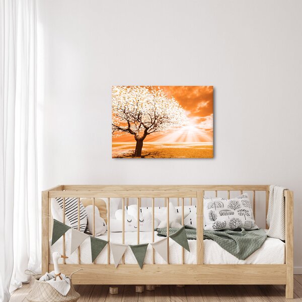 Narančasta slika stabla (70x50 cm)