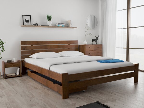 Krevet PARIS povišen 180 x 200 cm, hrast Podnica: Sa lameliranom podnicom, Madrac: Bez madraca