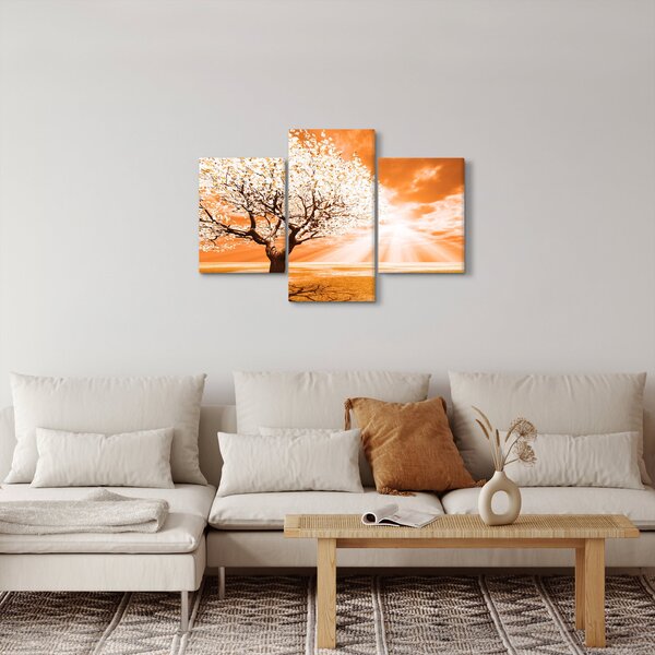 Narančasta slika stabla (90x60 cm)