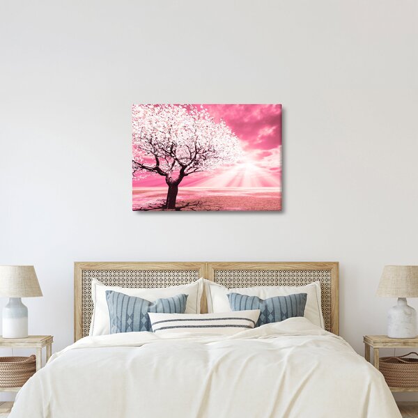 Ružičasta slika stabla (70x50 cm)