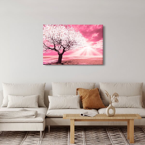 Ružičasta slika stabla (90x60 cm)
