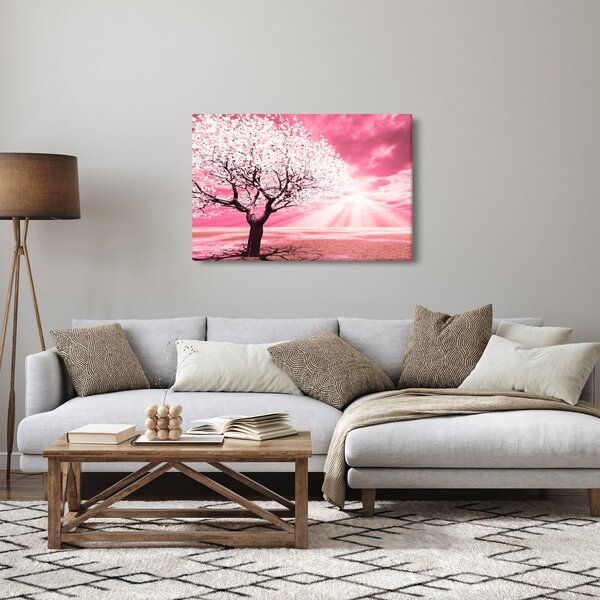 Ružičasta slika stabla (90x60 cm)