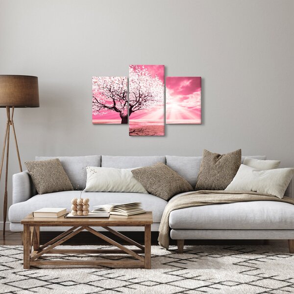 Ružičasta slika stabla (90x60 cm)