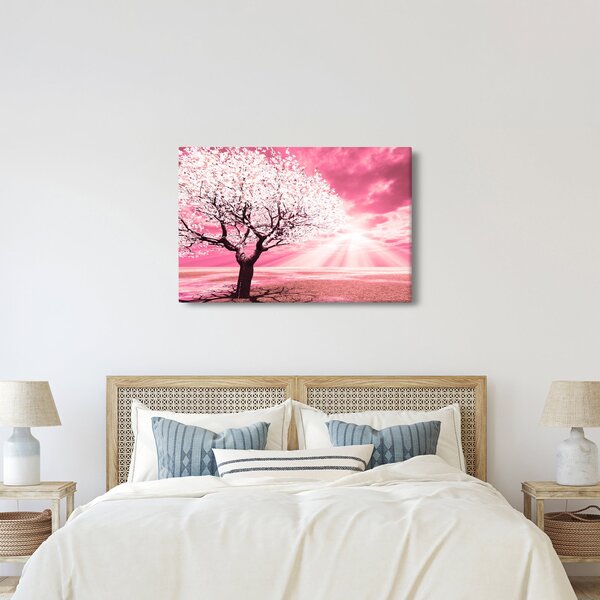 Ružičasta slika stabla (90x60 cm)