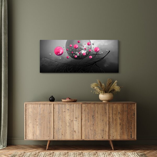 Slika ružičastih apstraktnih kugli (120x50 cm)