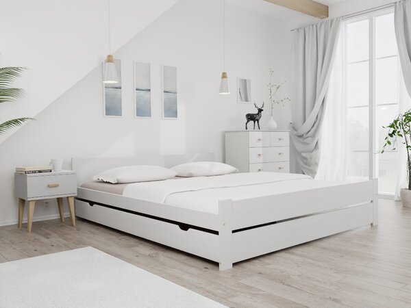 Krevet IKAROS DOUBLE 180 x 200 cm, bijeli Podnica: Bez podnice, Madrac: Bez madraca