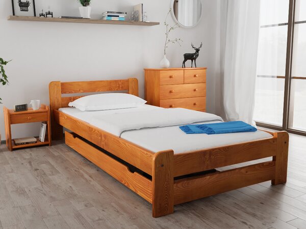 Krevet Laura 90 x 200 cm, joha Podnica: Sa lameliranom podnicom, Madrac: Bez madraca