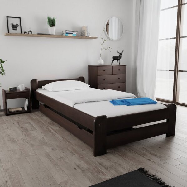 Krevet Emily 90 x 200 cm, orah Podnica: Bez podnice, Madrac: Bez madraca