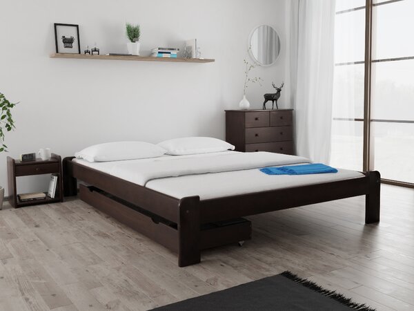 Krevet ADA 160 x 200 cm, orah Podnica: Sa lameliranom podnicom, Madrac: Bez madraca