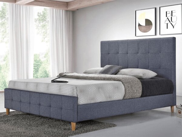 Bračni krevet BALDER 160 x 200 cm sivi