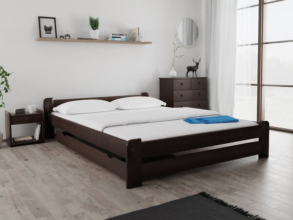 Krevet Emily 160 x 200 cm, orah Podnica: Sa podnicom od letvi, Madrac: Bez madraca