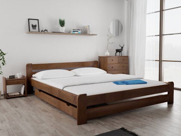 Krevet Laura 180 x 200 cm, hrast Podnica: Bez podnice, Madrac: Bez madraca