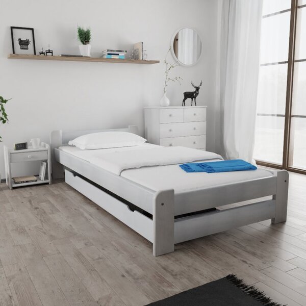 Krevet Emily 80 x 200 cm, bijela Podnica: Sa podnicom od letvi, Madrac: Bez madraca