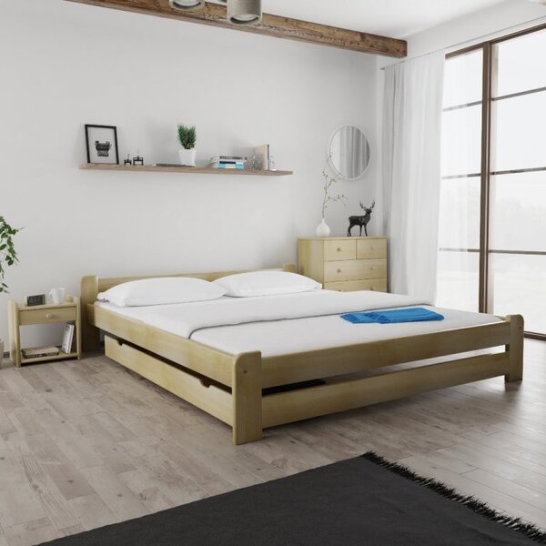 Krevet Emily 180 x 200 cm, borovo drvo Podnica: Bez podnice, Madrac: Madrac Deluxe 10 cm