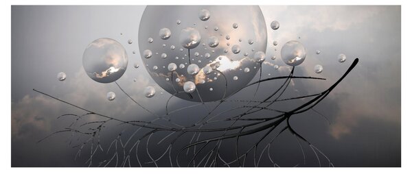 Slika apstraktnih kugli (120x50 cm)
