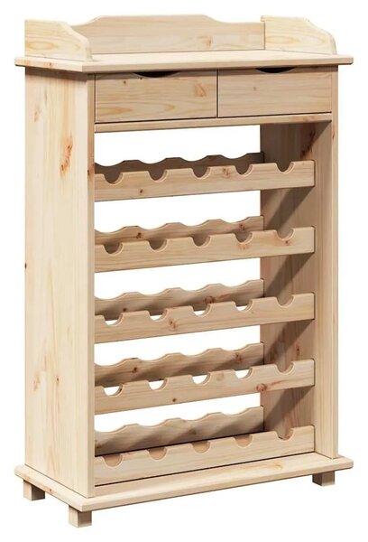 Stalak za vino Prirodna 58 x 28 x 90 cm Masivno drvo bora - Prirodna