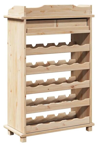 Stalak za vino Prirodna 58 x 28 x 90 cm Masivno drvo bora - Prirodna