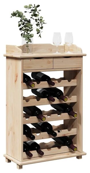 Stalak za vino Prirodna 58 x 28 x 90 cm Masivno drvo bora - Prirodna