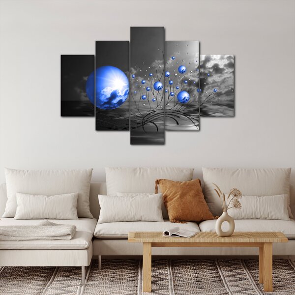 Slika tamno plavih kugli (150x105 cm)