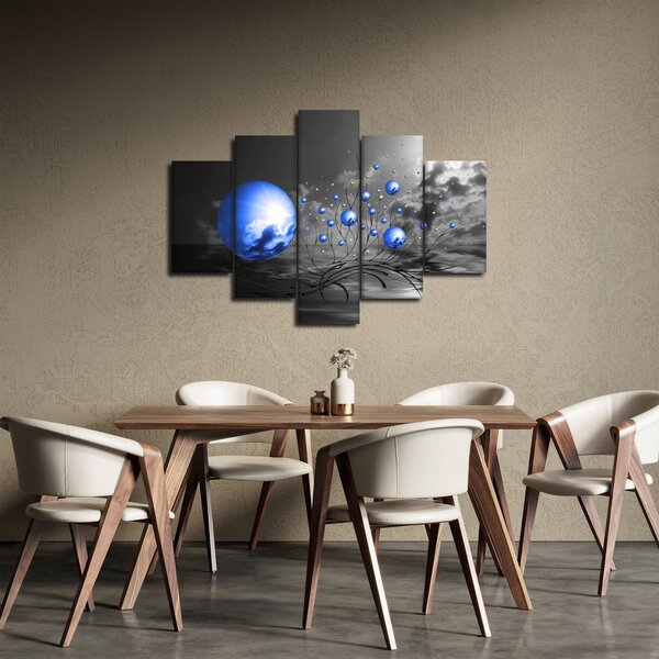 Slika tamno plavih kugli (150x105 cm)