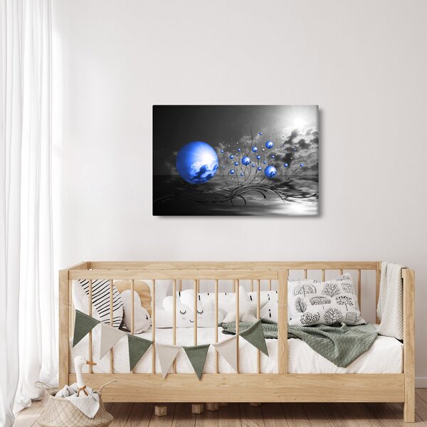 Slika tamno plavih kugli (90x60 cm)