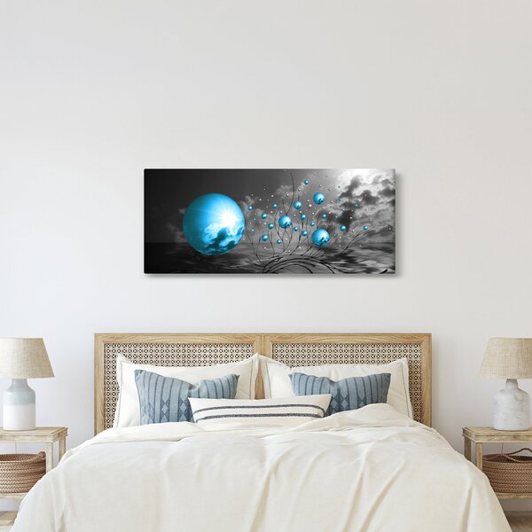 Slika svijetlo plavih kugli (120x50 cm)