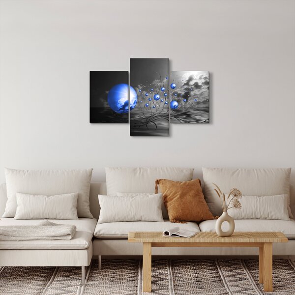 Slika tamno plavih kugli (90x60 cm)