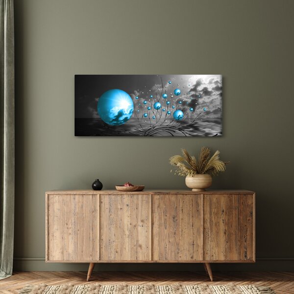 Slika svijetlo plavih kugli (120x50 cm)