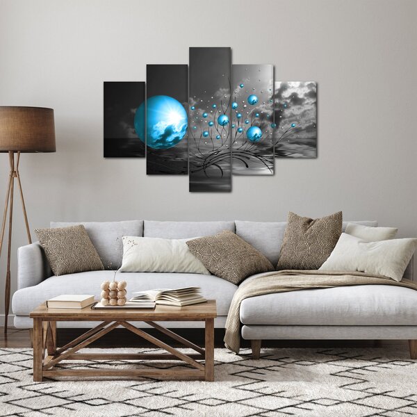 Slika svijetlo plavih kugli (150x105 cm)