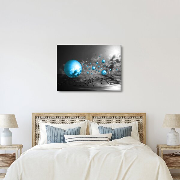 Slika svijetlo plavih kugli (70x50 cm)