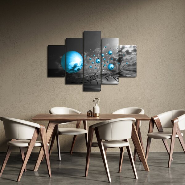 Slika svijetlo plavih kugli (150x105 cm)