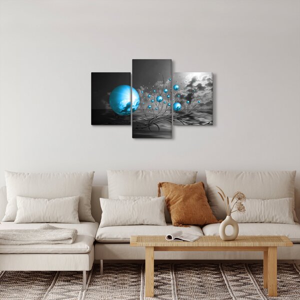 Slika svijetlo plavih kugli (90x60 cm)