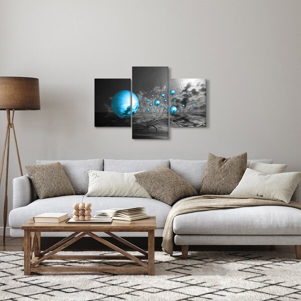 Slika svijetlo plavih kugli (90x60 cm)