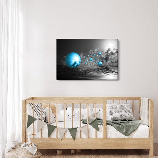 Slika svijetlo plavih kugli (90x60 cm)