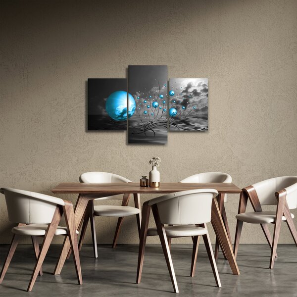 Slika svijetlo plavih kugli (90x60 cm)