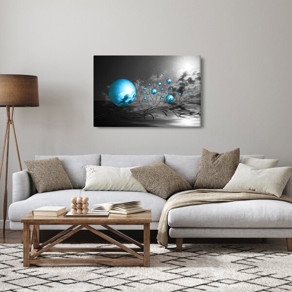 Slika svijetlo plavih kugli (90x60 cm)
