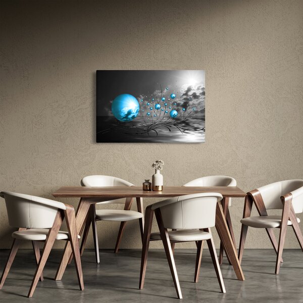 Slika svijetlo plavih kugli (90x60 cm)