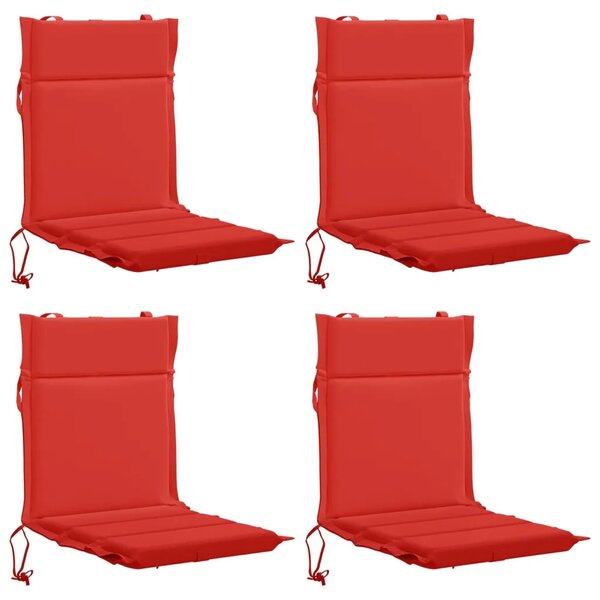 Jastučić za nisku stolicu GEMERT 4 kom. 100% poliester Crvena - Crvena (poliester) 110 x 50 x 3 cm 4