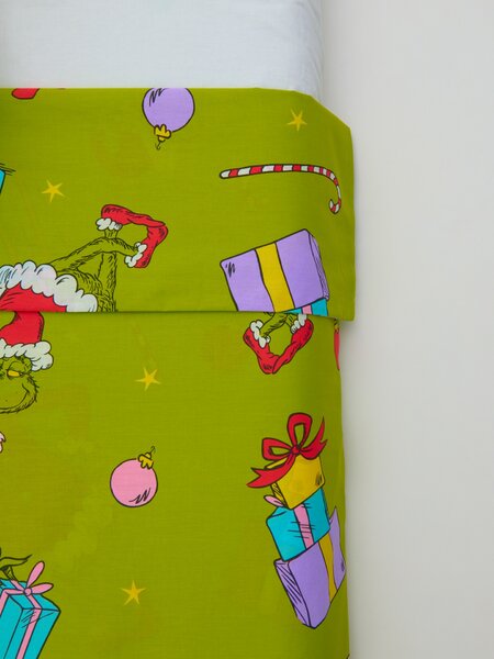 Sinsay - Pamučna božićna posteljina s printom Grinch