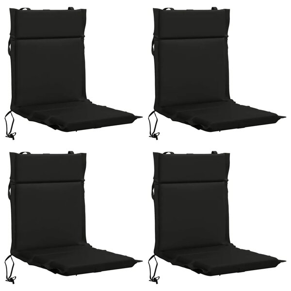 Jastučić za nisku stolicu GEMERT 4 kom. 100% poliester Crna - Crna (melange) 110 x 50 x 3 cm 4