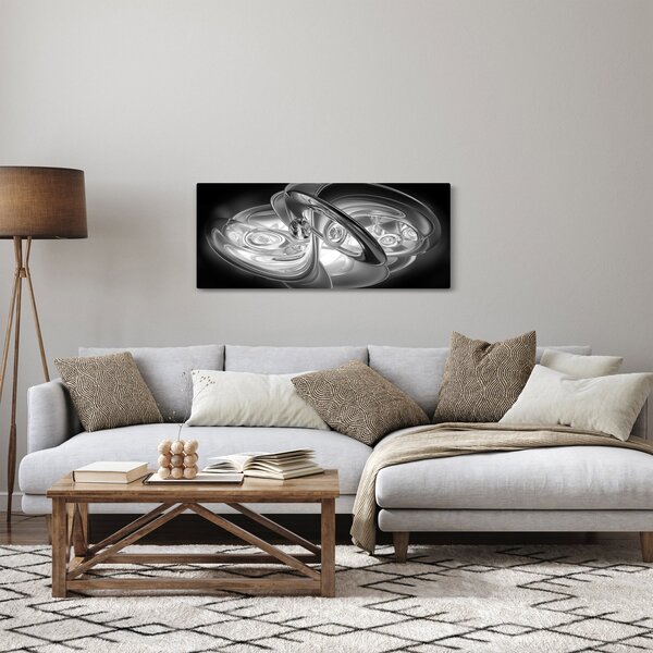 Slika moderne sive apstrakcije (120x50 cm)
