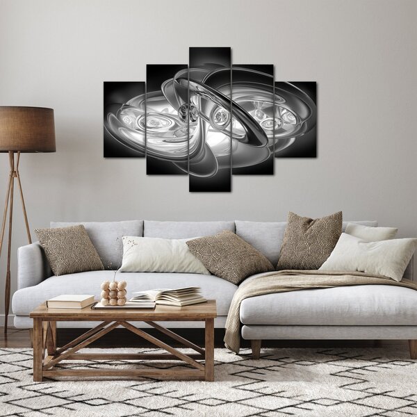 Slika moderne sive apstrakcije (150x105 cm)